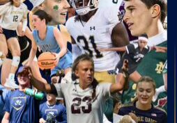 Here's an alt tag for the image: Notre Dame student athletes collage. at golden minds